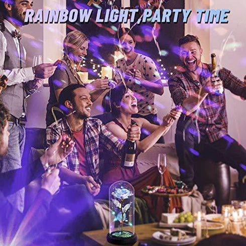 Galaxy Rose Gift with LED string lights